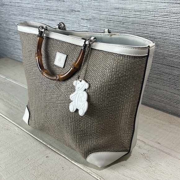 Gucci Raffia Bamboo Handles Straw Tote ✅COA Included - Picture 2 of 16
